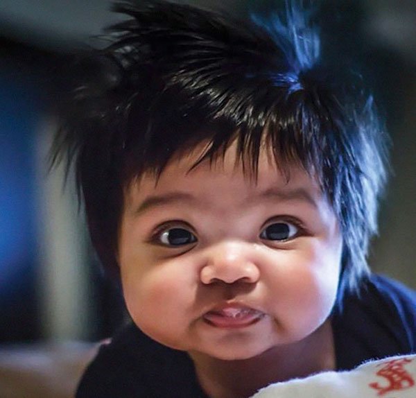 funny hairy babies 3 57051fd05d4bb  605 Babies with adult heads of hair are the stuff of legend (30 Photos)
