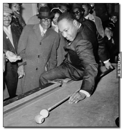 馬丁·路德·金 (Martin Luther King) － 我們歷史裡黑人權力運動的領袖其實是一位撞球高手！