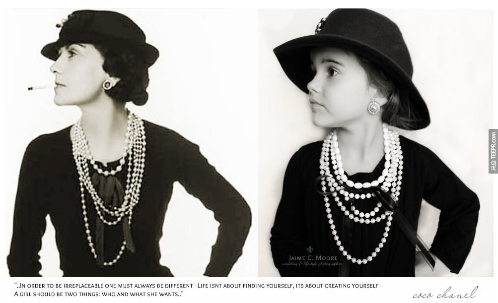 可可 香奈兒 (Coco Chanel): 這位應該不用介紹了吧？當然是全世界時尚界的傳奇女性。