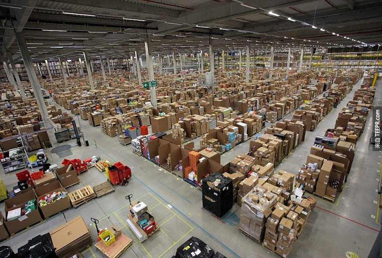這是亞馬遜商城的超級大倉庫。
