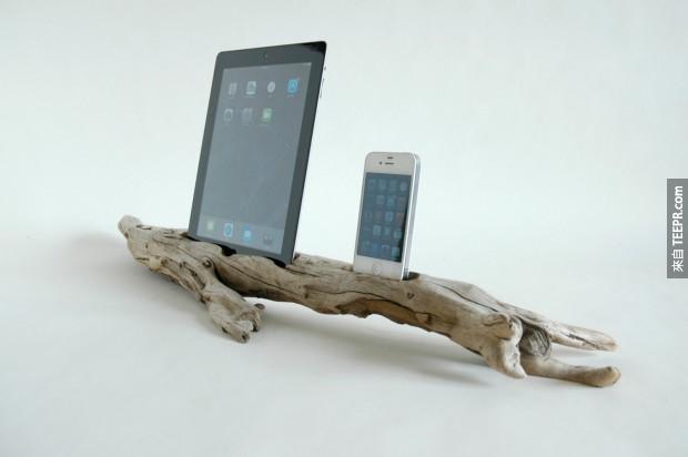 28. 把浮木做成iPhone/iPad底座。這個我超愛！