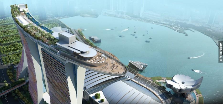 滨海湾金沙酒店的屋顶游泳池 (新加坡)