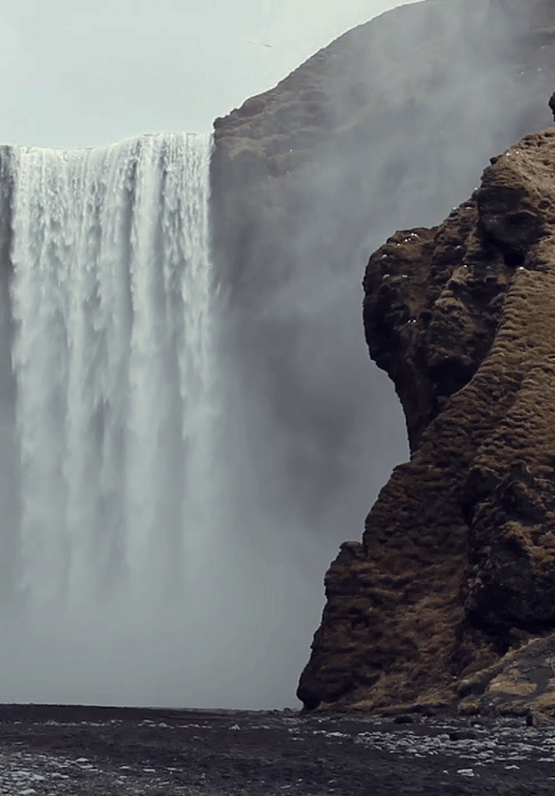 Skógafoss瀑布，冰岛