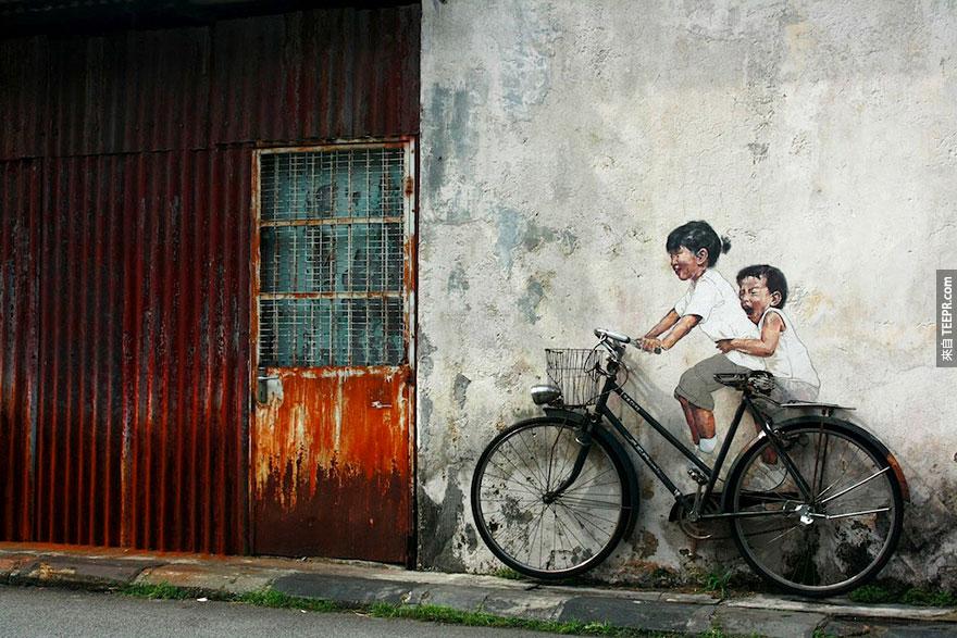 脚踏车，乔治城，马来西亚 (Bicycle, George Town, Malaysia)