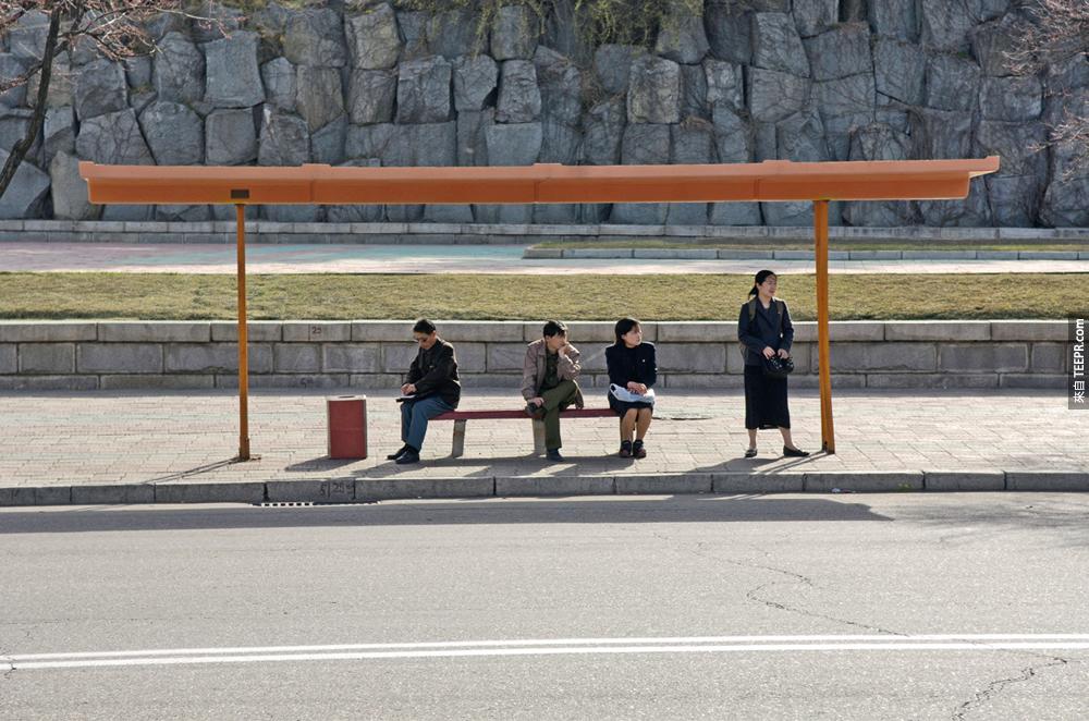4.) Bus Stop, North Korea