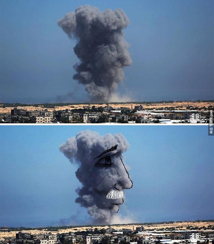 gaza-israel-rocket-strike-smoke-art-22