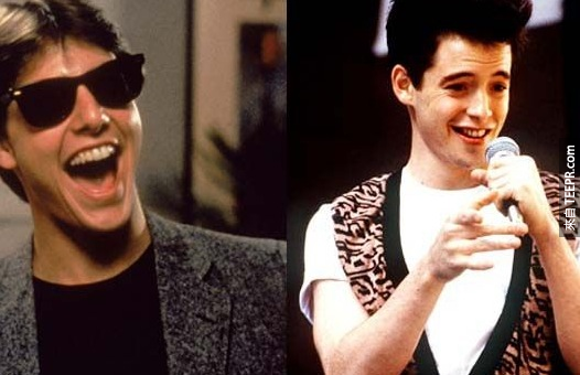 17. 跷课天才(Ferris Bueller)原本是要由汤姆·克鲁斯(Tom Cruise)演的呢！