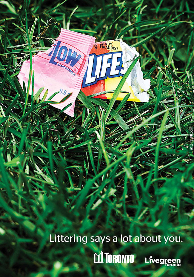 5.) Low Life...意思就是说，如果你丢垃圾的话，你就是个低等的人。