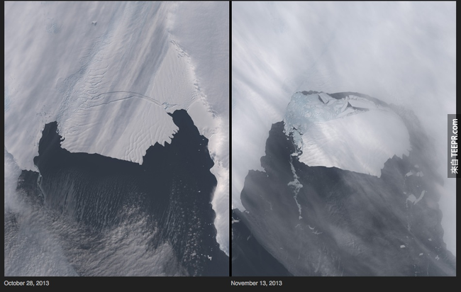 6）冰川产犊 - 南极