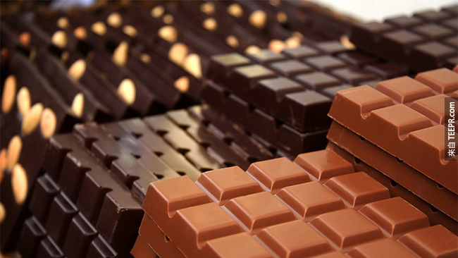 15. 巧克力被認為是個很好的、天然的止咳藥。