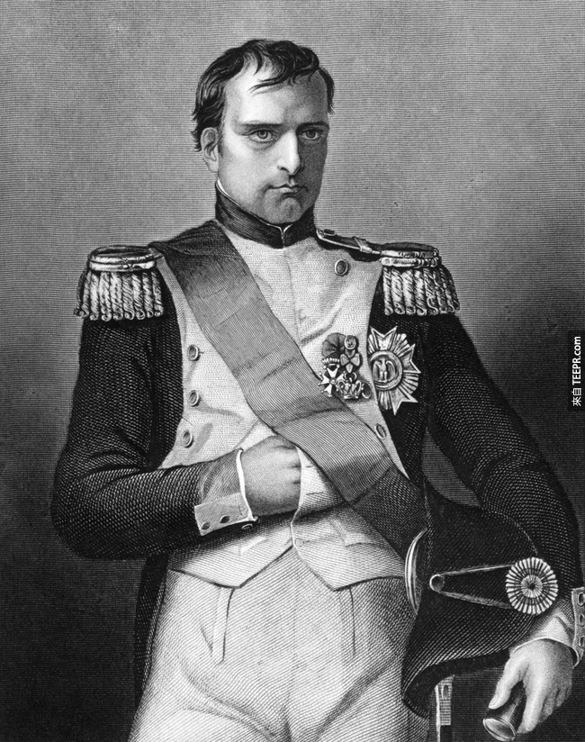 20. 拿破仑(Napoleon)其实不矮，168公分的他比当时法国人的平均身高还高一点。