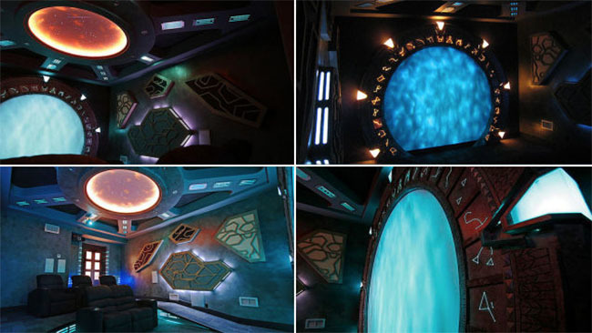 「星际之门」爱好者的地下室：(如果真的可以穿梭就好了...)
