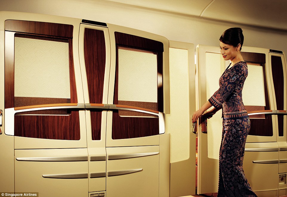 The height of luxury! First place went to Singapore Airlines for its luxurious first class cabins although a one way ticket  can cost £2,053
