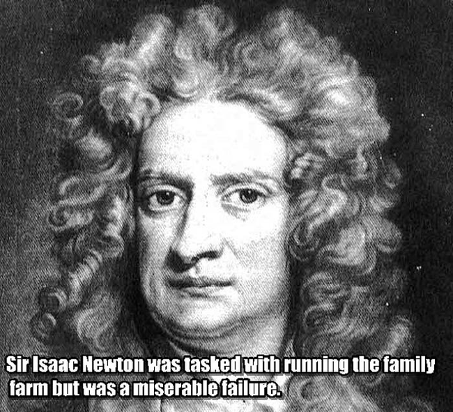 1.) Isaac Newton.