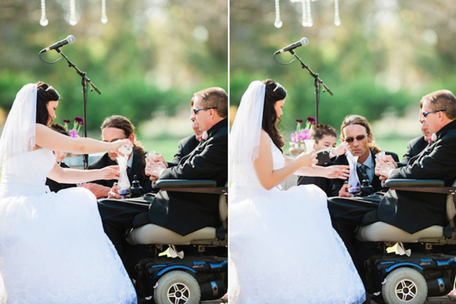 這個病症逐漸拖垮了Adam，讓他只能在結婚的當天，坐在輪椅上完成這一切。