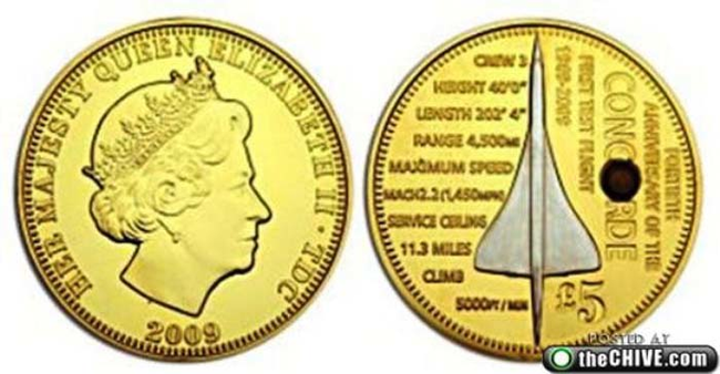 9. 崔斯坦达库尼亚群岛(Tristan da Cunha)：协和飞机(Concorde)硬币