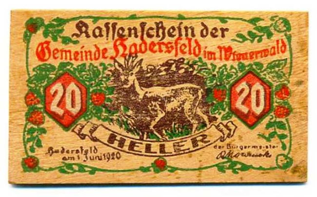 2.) Germany - Wooden Money.