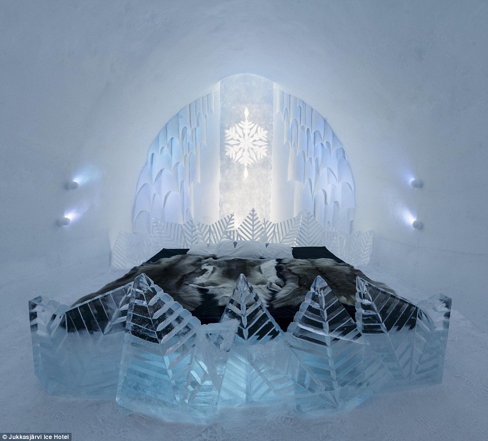 名为「冰冻花朵」的房间。(由Natsuki Saito和Shingo Saito所设计)