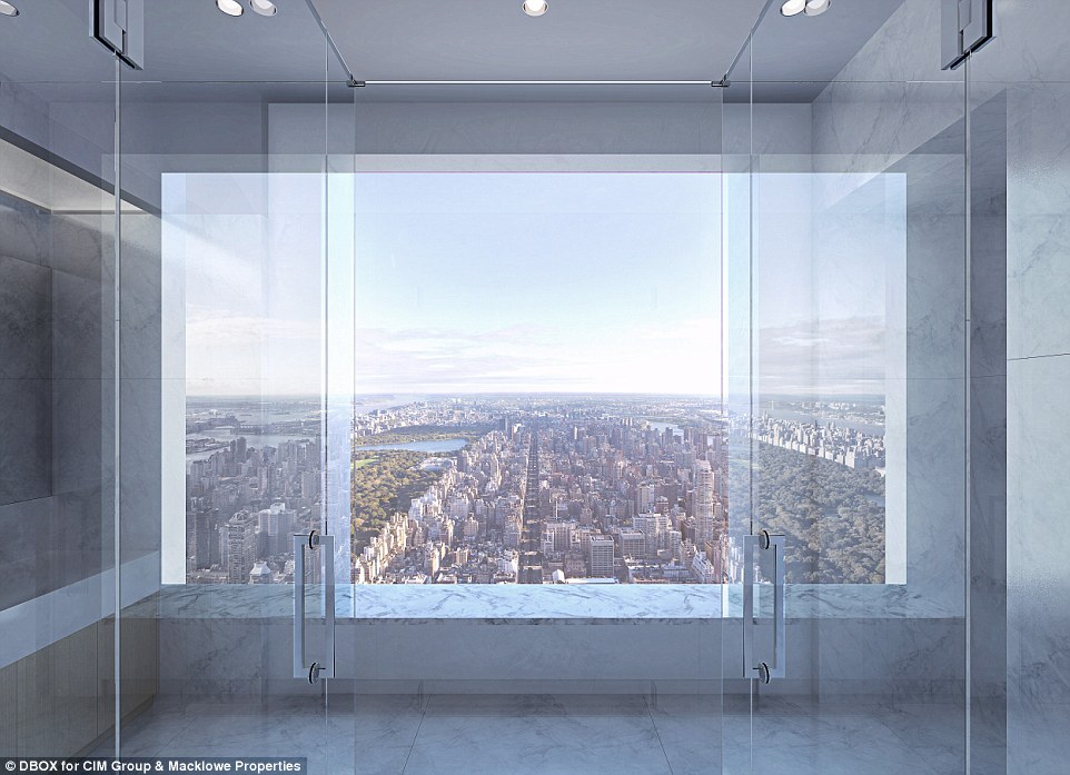 明年起，能夠支付這樣天價的幸運客戶，就可以入住這樣豪華的頂級住宅、欣賞3公尺*3公尺玻璃窗外的美景。