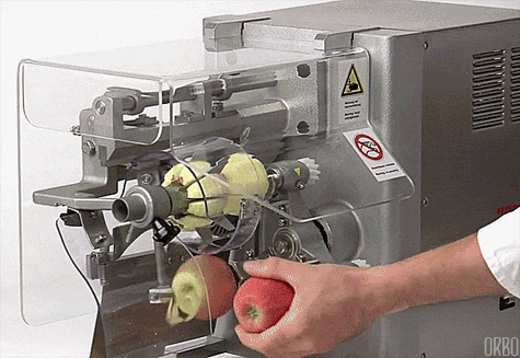 11. 世界上真的有帮你切苹果的机器。