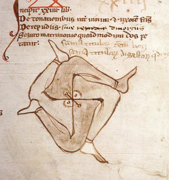 在這個13世紀的書中，也找到這樣的塗鴉。