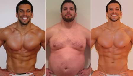 Drew Manning可说是一个超级激励人心的例子，他从原先健美的不得了的身材变成过重的身材，接着又变回健美的身材。他在1 年之间增减了70磅（约31公斤），事实证明了复胖的人千万不要放弃自己，只要有心，你也能变回原来健美的样子。