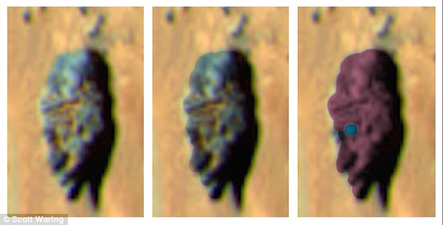 除了這個歐巴馬頭以外，先前也有過不少在火星表面發現奇特岩石的案例，像是這個酷似人臉的岩石。