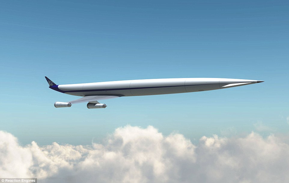 The A2 vehicle, which is designed to be propelled by the Scimitar engine, has exceptional range (ca. 20,000 km both subsonic and supersonic) and is therefore able to service a large number of routes whilst simultaneously avoiding supersonic overflight of populated areas and the related sonic booms that can be heard on the ground. Its good subsonic performance enables it to service conventional subsonic overland routes.