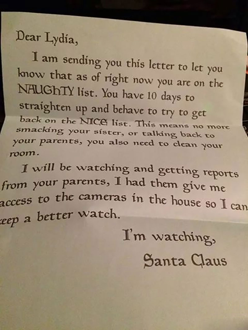 圣诞老公公的信