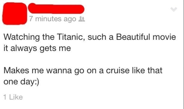 This Titanic wish: