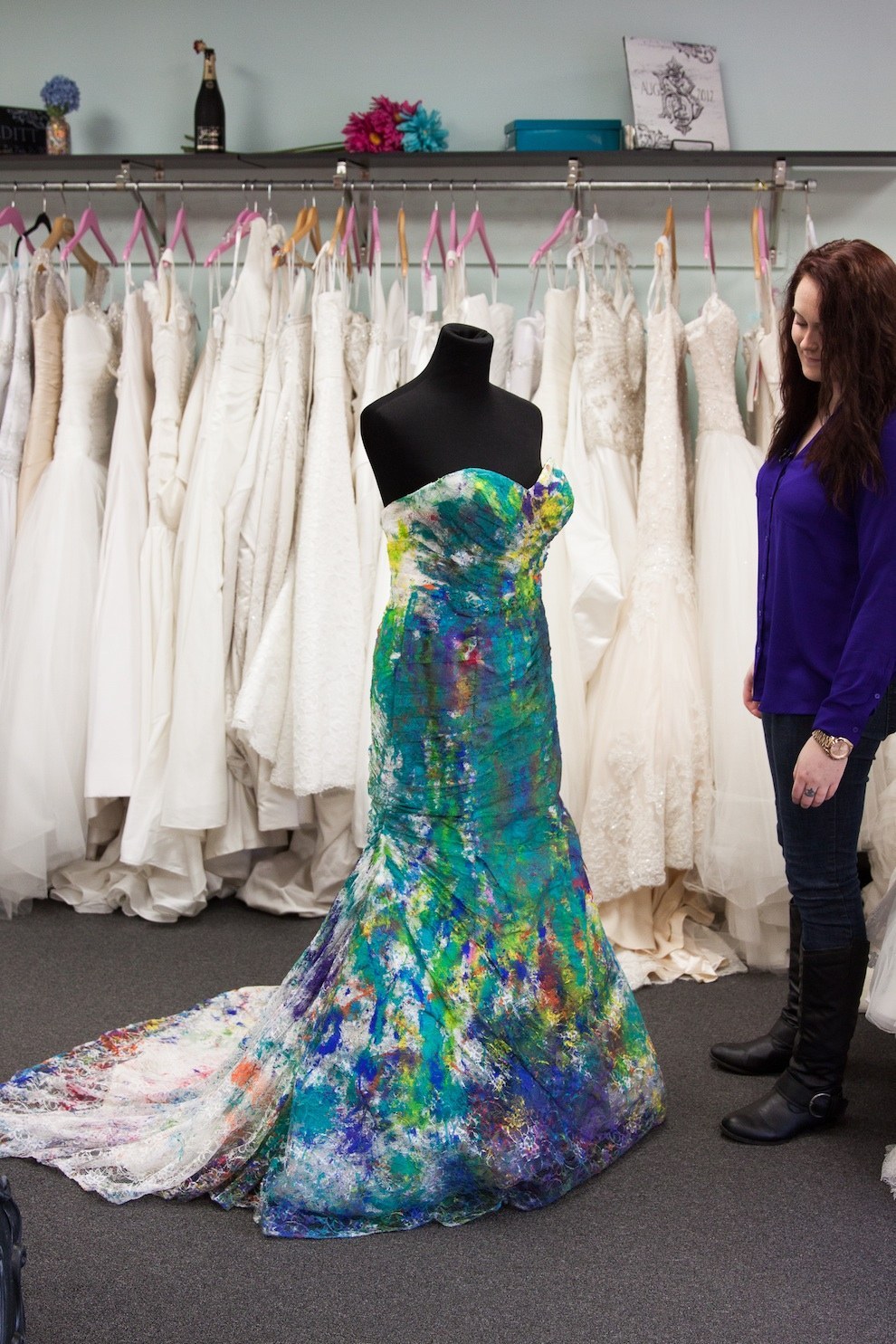 Swink’s dress is also being displayed in a local bridal shop in Memphis through the beginning of January. A portion of the proceeds from each dress bought while it's on display are going to a local nonprofit called Be Free Revolution.