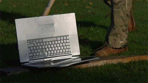 15.) Hitting A MacBook Pro With A Sledgehammer