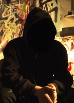 Mystery man: Banksy appears in his 2011 film Exit Through The Gift Shop