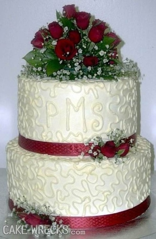 13. 在蛋糕上头写PMS (经前症候群)，到底是怎么样啊！