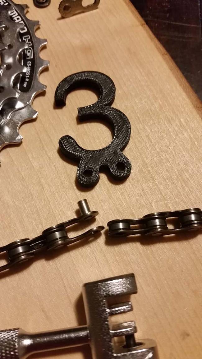 He designed the numbers himself and had them printed at a 3-D printing store.