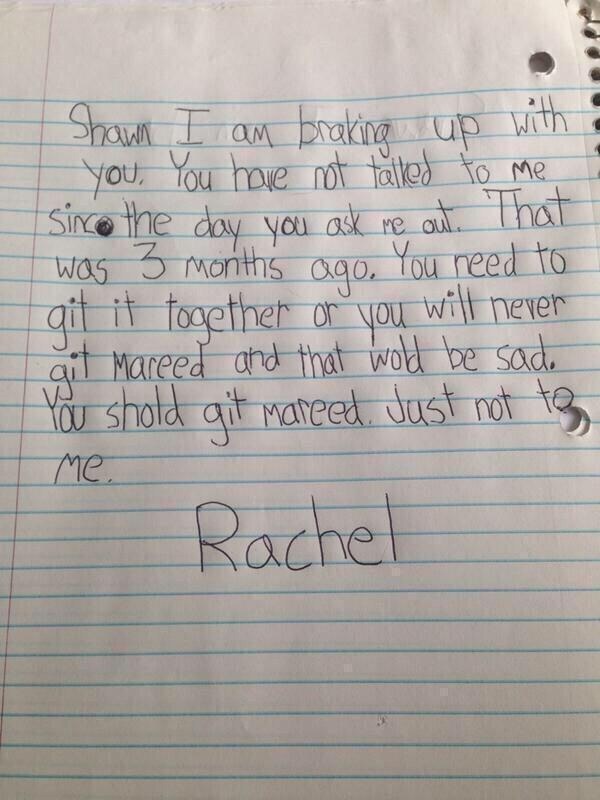 Rachel要求男友要對她多些尊重。