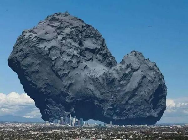 17. 我们都知道宇宙里头有许多彗星，而你可能对它们的大小没有什么概念。但如果拿洛杉矶 (LA) 跟彗星比较的话...