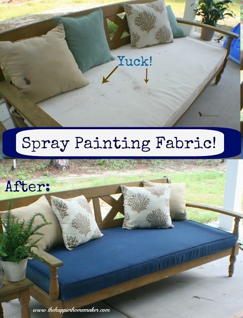 布沙發容易髒，這時候只需要噴上自己想要的顏色，整個沙發就像新的一樣。