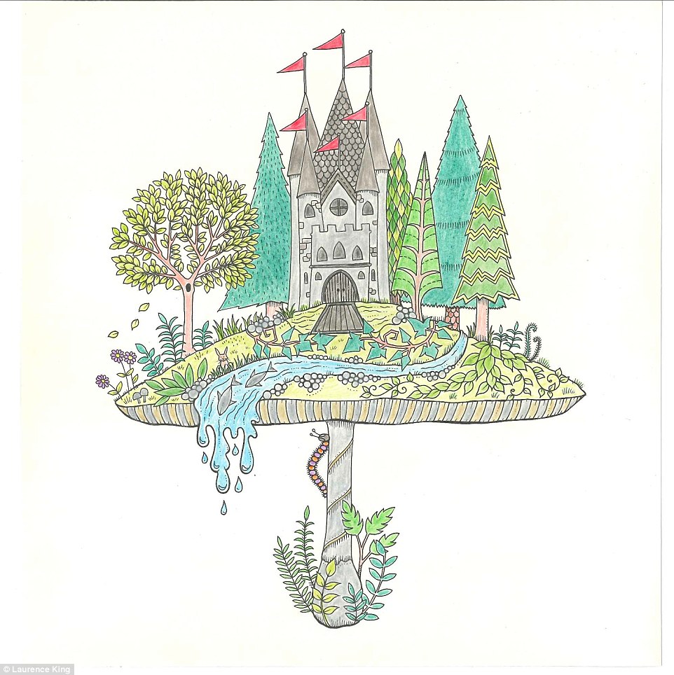 The finished product: One of Johanna's beautiful illustrations which has been carefully coloured in with a patient hand