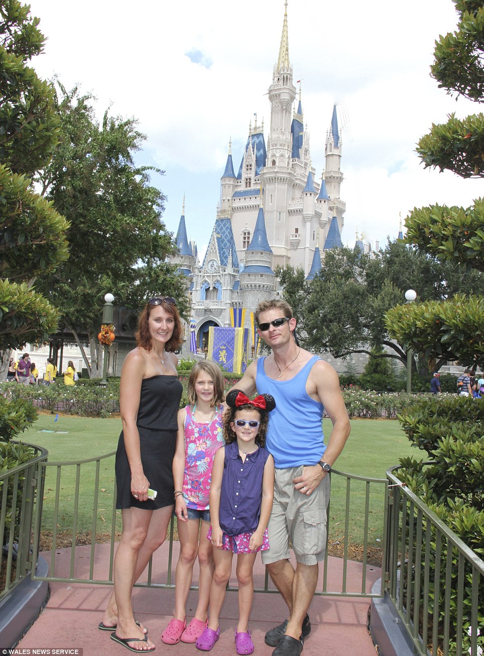 The family visited Disneyland in Florida (pictured) during their once-in-a-lifetime trip which took place from September 2013 to August 2014
