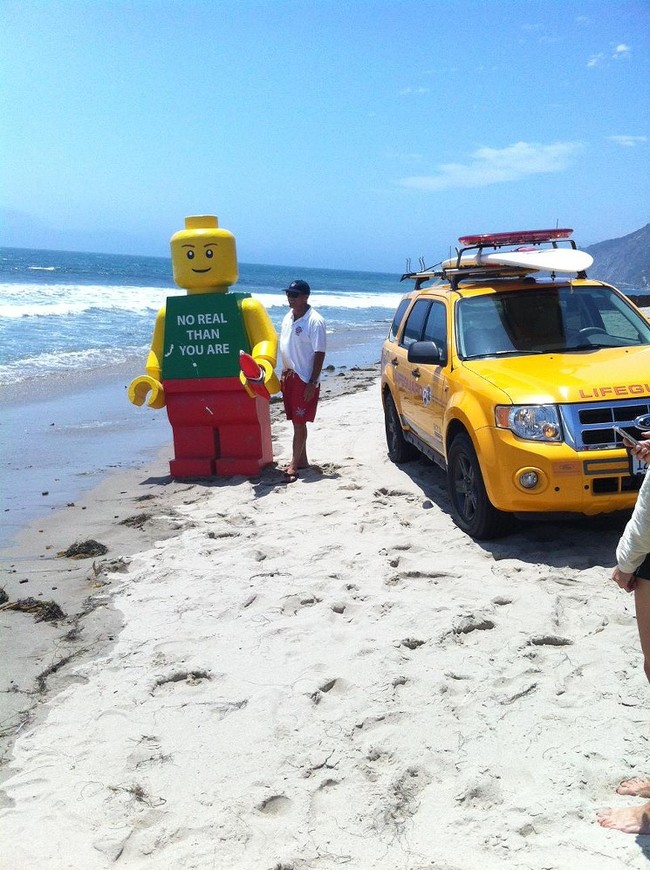 A Giant Lego Man.