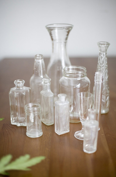 Give cheap thrifted or dollar store-glass trinkets a milky antique finish.