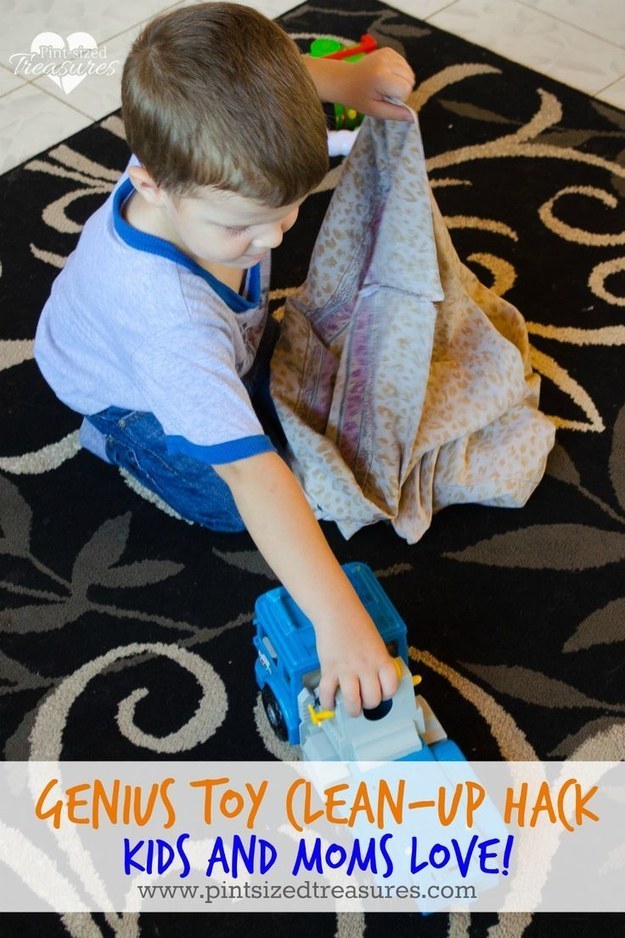 Keep your kids from making a mess all over the house with this clean-up hack.