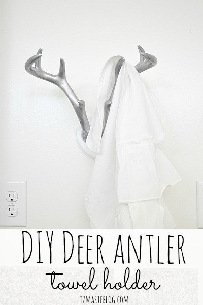 Mount fun Target antlers on the wall as a cooler alternative to a boring towel hook.