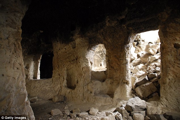 A view of the underground city newly discovered in Turkey's Central Anatolian province of Nevsehir, which is famous for fairy chimney rock formations. The city was built from volcanic ash rock