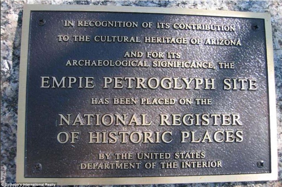 Petroglyphs carved into the exterior rock of the home led it to be put on the National Register of Historic Places for its 'contribution to the cultural heritage of Arizona' and for its 'archaeological significance'
