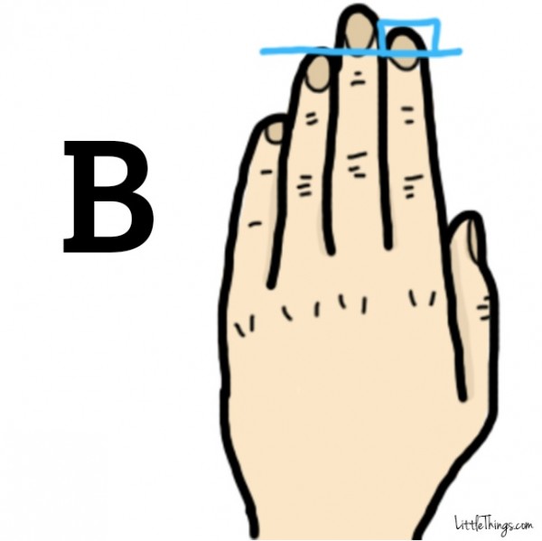 Hand "B" means you're a natural leader!
