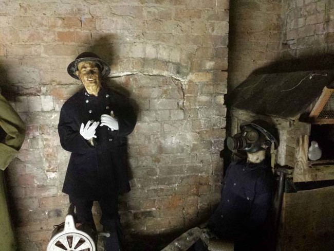 There's nothing creepier than a wax mannequin wearing a gas mask. Nothing.