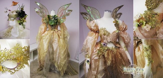 Elam often designs her own original gowns, taking inspiration from nature, mythology, and even her friends and clients.