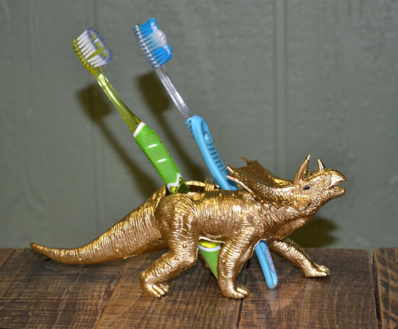 Or this toothbrush holder that is less sanitary but quite quirky.